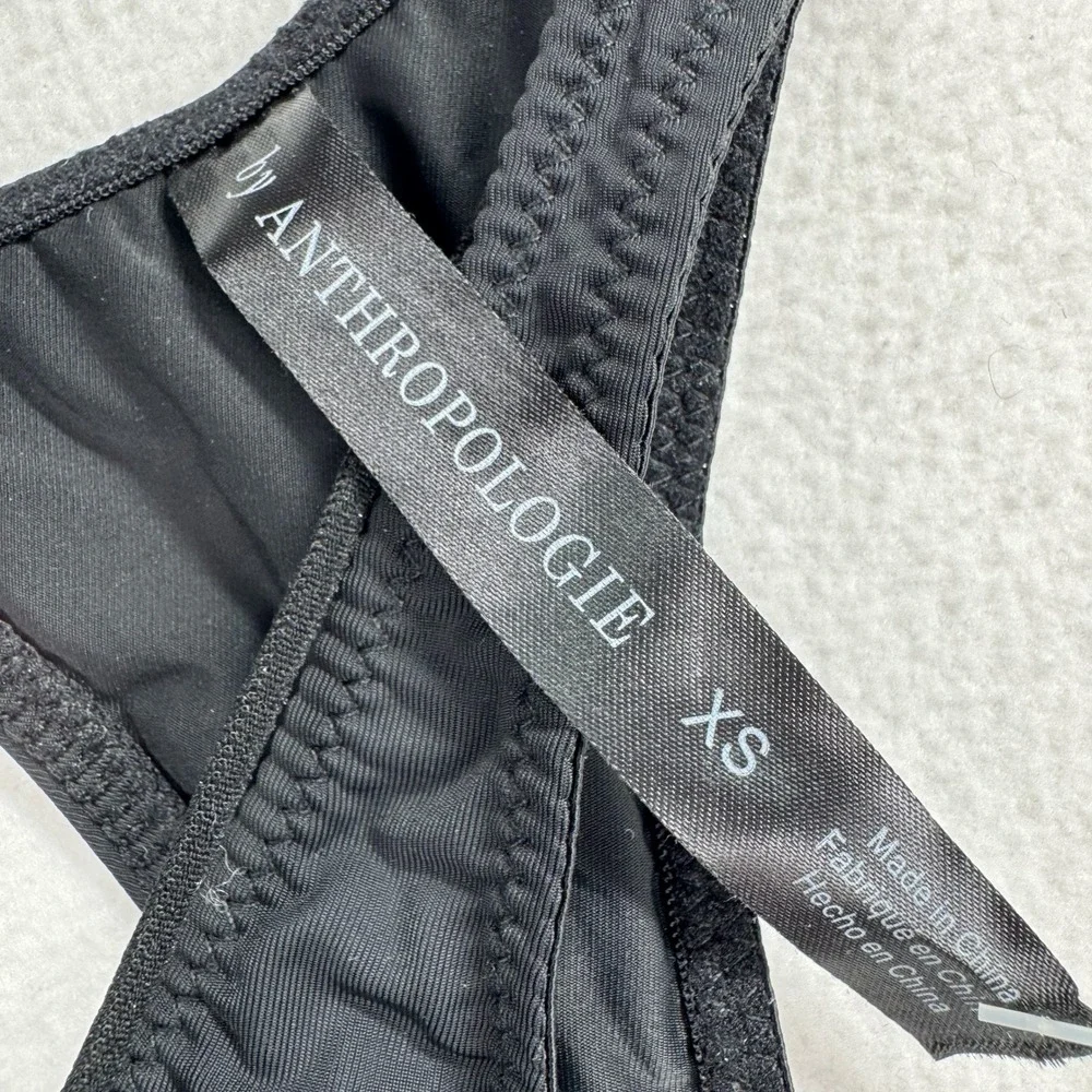 Anthropologie‎ Womens Black Cutout Strappy One Piece Bodysuit Swimsuit XS - Picture 4 of 7
